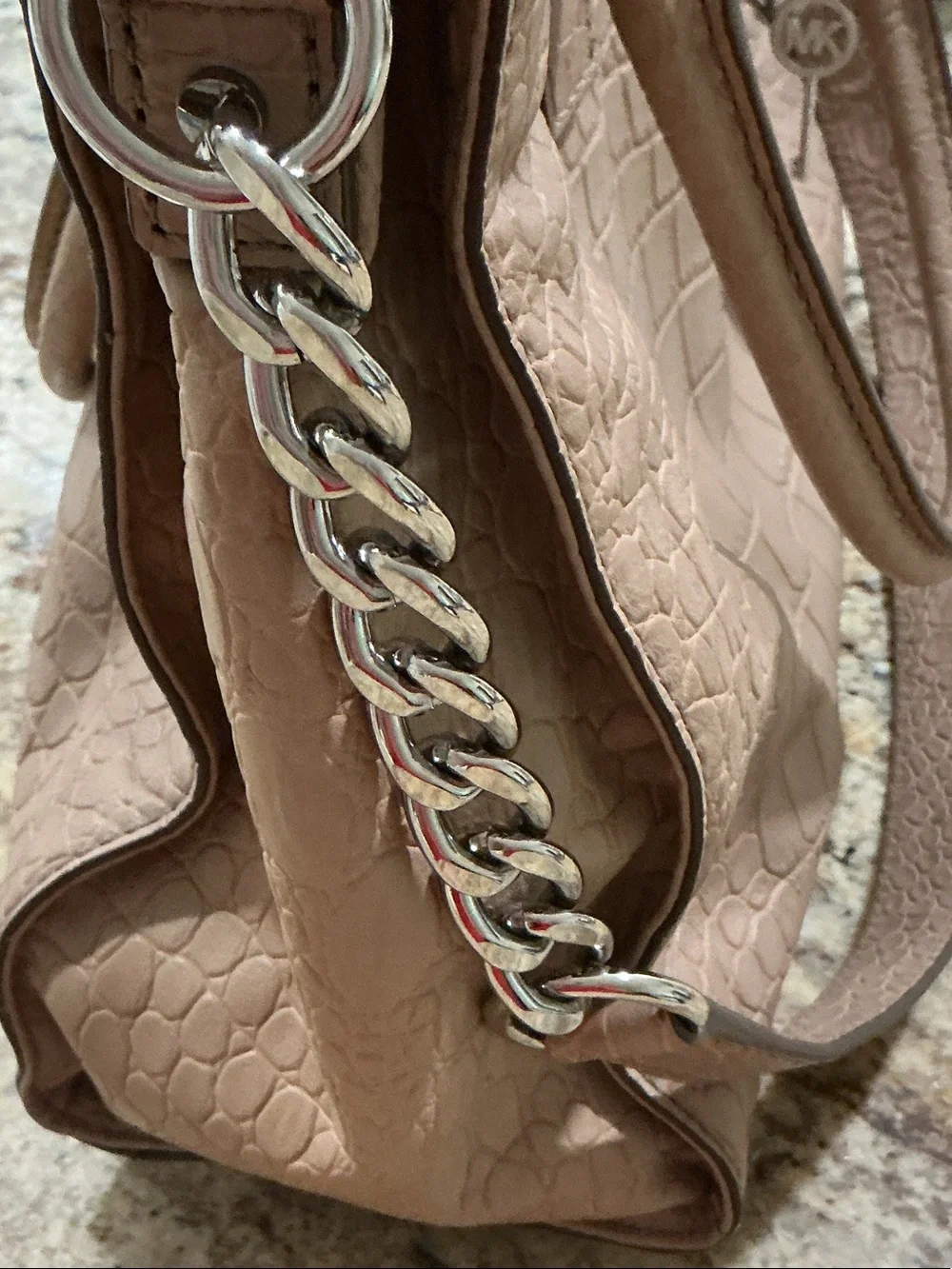 Michael Kors Taupe Genuine Leather Satchel